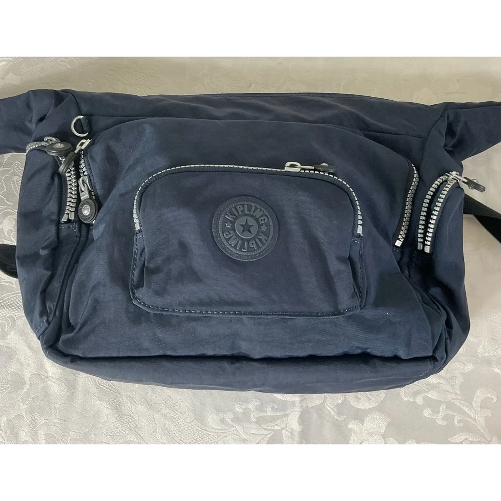 Kipling Crossbody Bag Blue Nylon New Without Tags - Picture 1 of 9